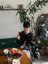 ブリーチカーブデニムパンツ (Black / S·M·L)