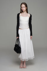 Morning mist ribbon bolero, Black