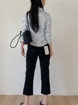 Shining Wrinkle Collar Blouse
