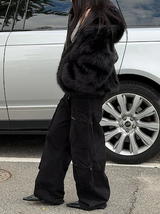 [Unisex] Fur 2way hood zip up(4color)