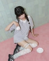  LACE LAYERED OVER KNEESOCKS / MINT