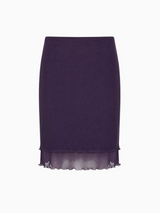 PLUM VEIL MIDI SKIRT