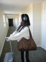 Leopard Print Big Shoulder Tote Bag