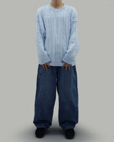 Ber Two-tone knit (Blue)