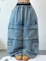 FRONT CARGO BALLOON DENIM PANTS💙🖤 - 2 COLORS