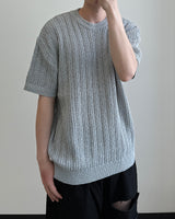 Weave Boucle Lace Round Knit