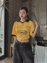 ロマンストラックカラー半袖Tシャツ