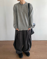 エルビン ラムズウール ヘンリーニット