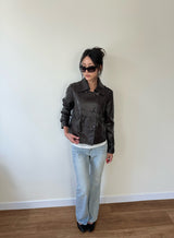 mini leather jacket