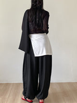 Harem Nylon Balloon Fit Wide Pants