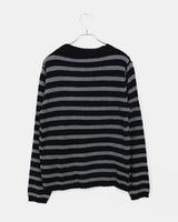 Jui Stripe V-neck Long Sleeve Knit Cardigan