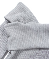 UNBALANCED OFF-SHOULDER TOP_Melange Gray