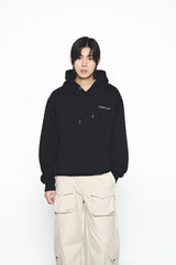 25SS NOISE MOTION LOGO HOODIE BLACK
