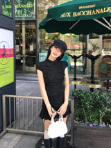 City Class Sheer Shirring HAlf Shirt& Skirt SET 