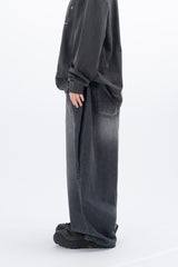 Leggy Side Tuck Balloon Denim