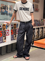 [S/S] デニムパッチリングハーフTシャツ(2color)