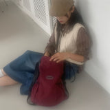 Swag-on nylon Bokjori string backpack suitcase luggage color prosthetic bag 3 colors [mandarinetree only]