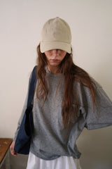 ヘイズストライプTシャツ_グレー