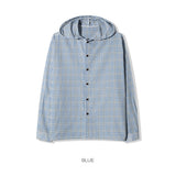 By hood check shirt -3C