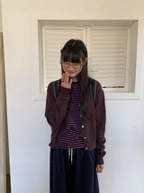 クタンヌVネッククロップニットカーディガン