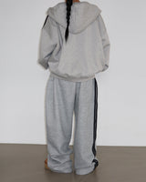 Breeze fleece-lined track string wide pants