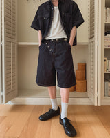 Bion Stitch Bermuda Denim Pants