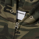 Crow Keys Crop Hood Zip-up (Camo)