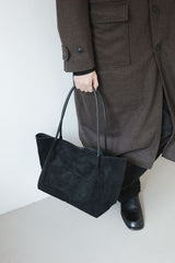 suede big tote bag