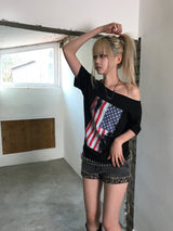 アメリカンフラぐオフショルダーT
