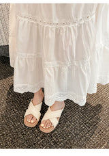 Cross Weave Open-Toe Strap Sandals