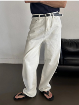 [4SEASON] Basic semi wide denim pants(3color)