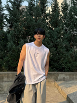 Lowers embroidery over sleeveless