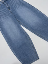 202 Back Pocket Balloon Fit Wide Denim Pants