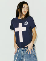 CROSS TEE NAVY