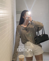 ストライプルーズフィットTシャツ