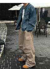 [Unisex] Parachute hard cotton cargo pants(3color)
