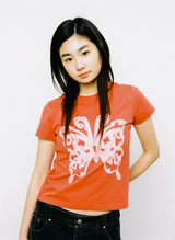 バタフライエンジェルTシャツ - レッド