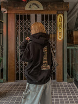 ワンカモパッチヘビーパイルフーディ