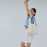 Large Bag Satin Oatmeal