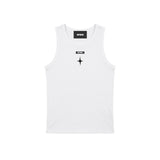 Ivory Back Slit Sleeveless T-Shirt