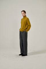 Cashmere turtle neck knit (Black)