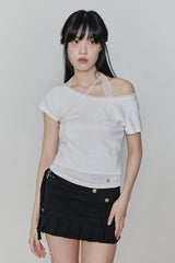 PETALINE LACE TEE white