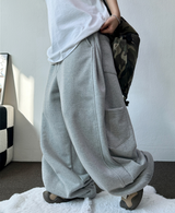 CARPENTER BIG CARGO BALLOON SIDE PINTUCK PANTS 🩶🖤🤍4COLOR