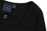 SQUARE NECK RIBBED TOP