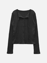 Nini Strap Ribbed Cardigan (6c)
