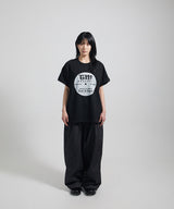 リブCD Tシャツ-ブラック