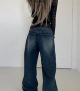 Windbreaker y2k denim wide pants