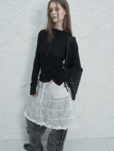 RIVET BUTTON HOODIE TOP