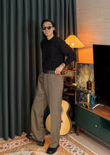 Men's カシミアウォッシャブルラウンドニット 20COLOR