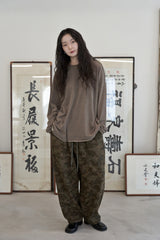 ヴィンテージ P. ダイイングカットアウトボックスTシャツ (Brown)